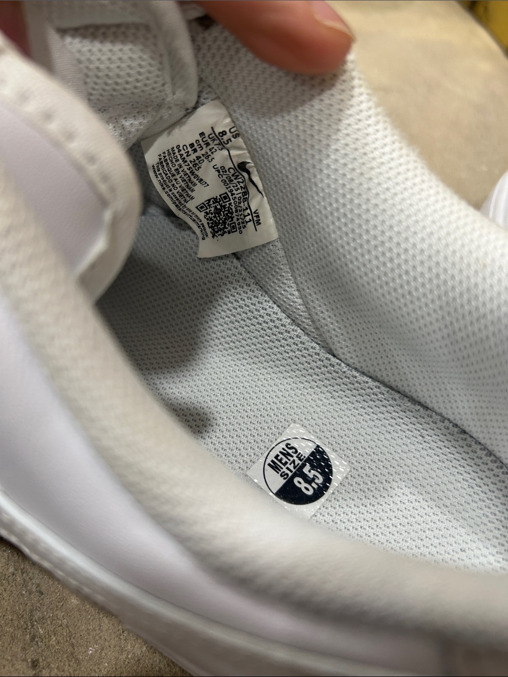 Nike Air Force 1 Low Top White Leather Sneakers Men’s Size 8.5 Women’s Size 10 - Picture 6 of 6